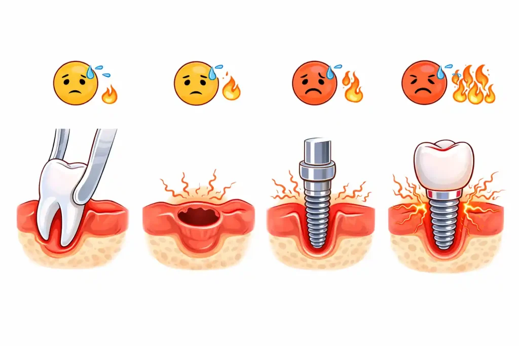 کدام مرحله ایمپلنت بیشترین درد را دارد