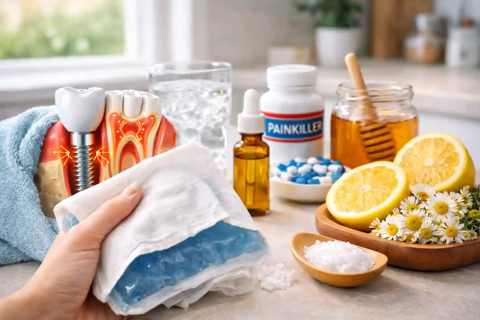 راهکار خانگی کاهش درد ایمپلنت دندان