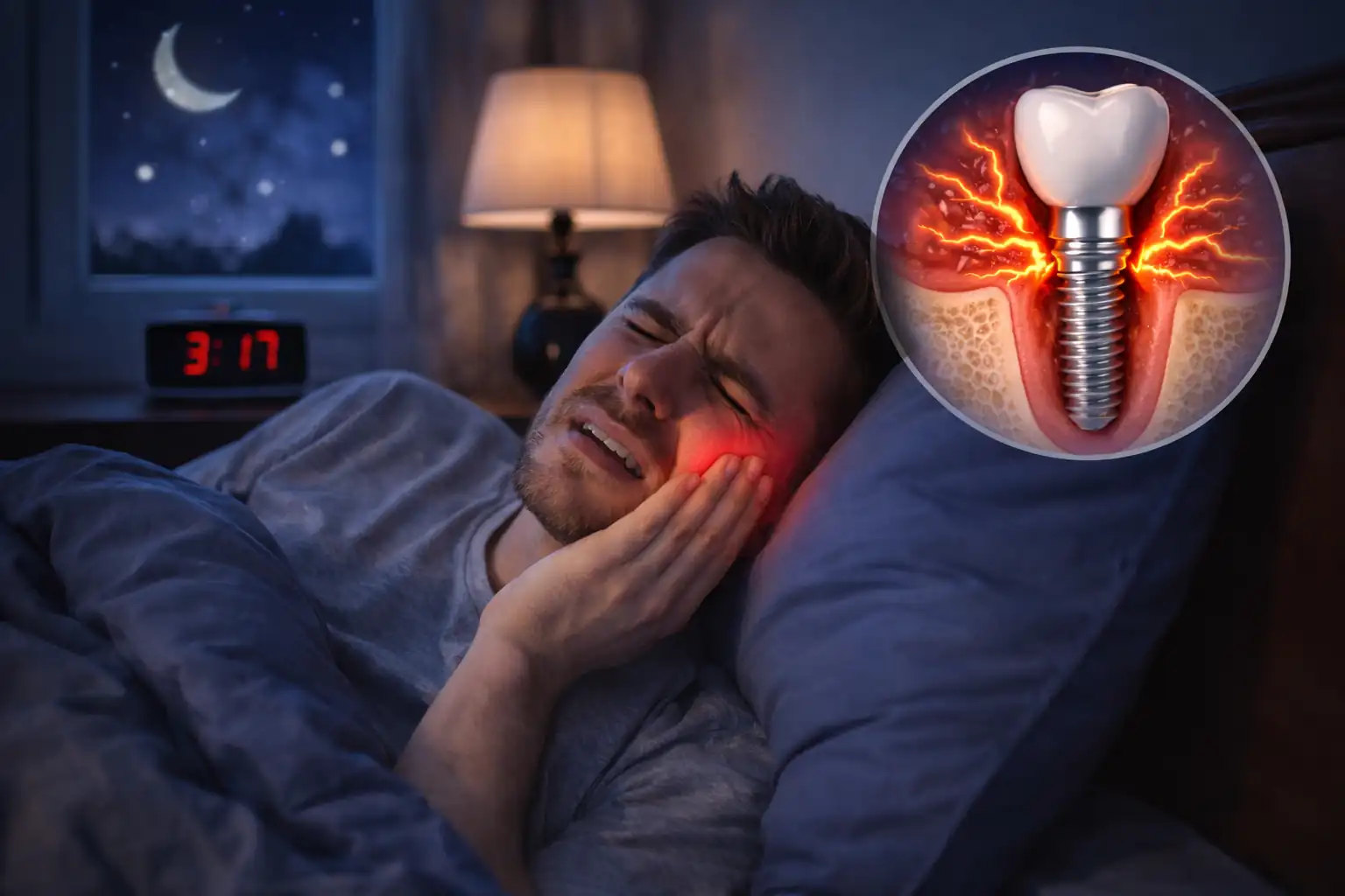 درد ایمپلنت در شب