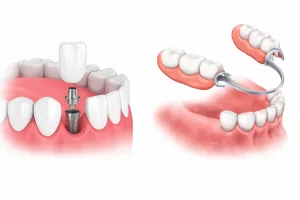 تفاوت دندان مصنوعی ثابت و ایمپلنت